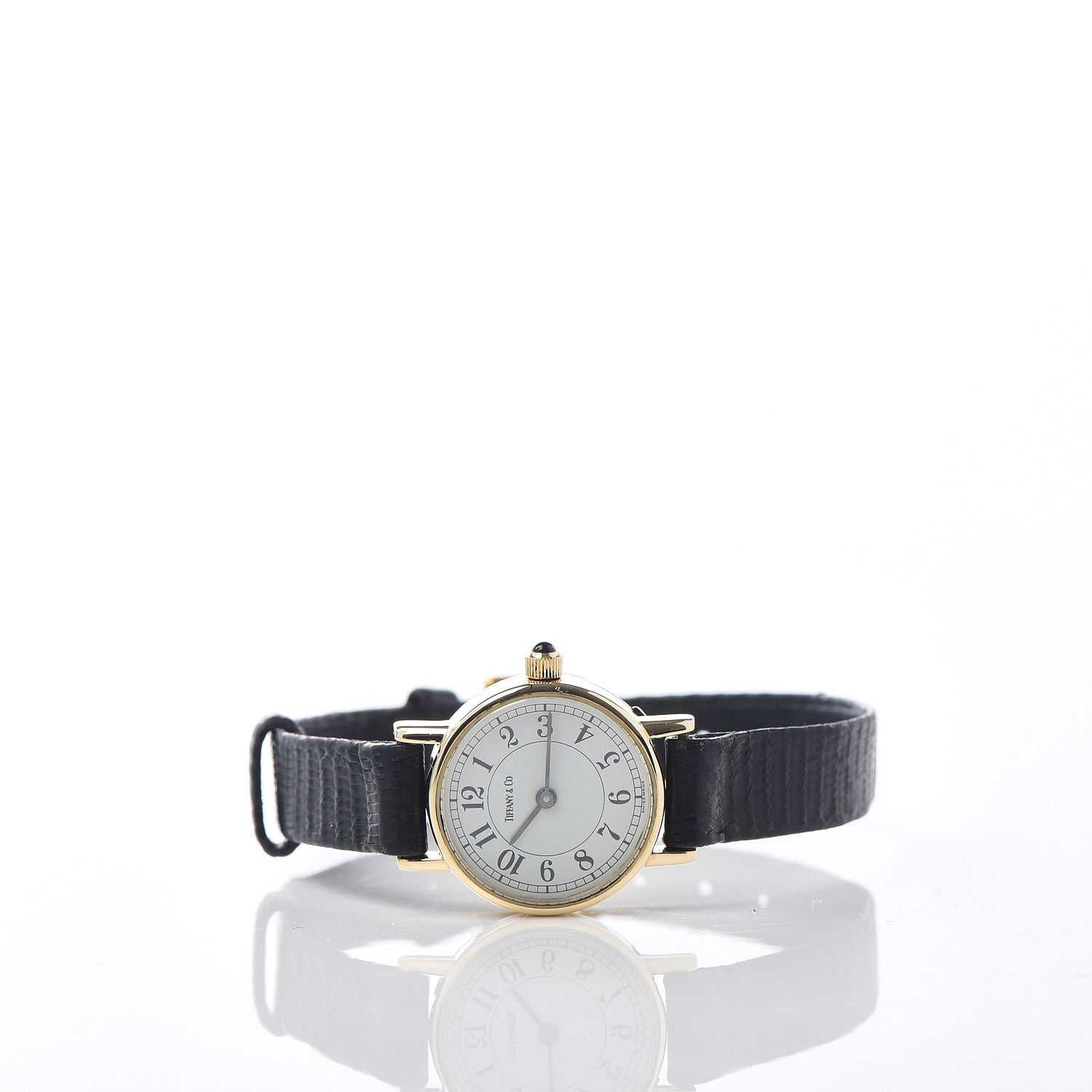 Tiffany 14K Yellow Gold Lizard 19mm Classic Quartz Watch 3 of 8