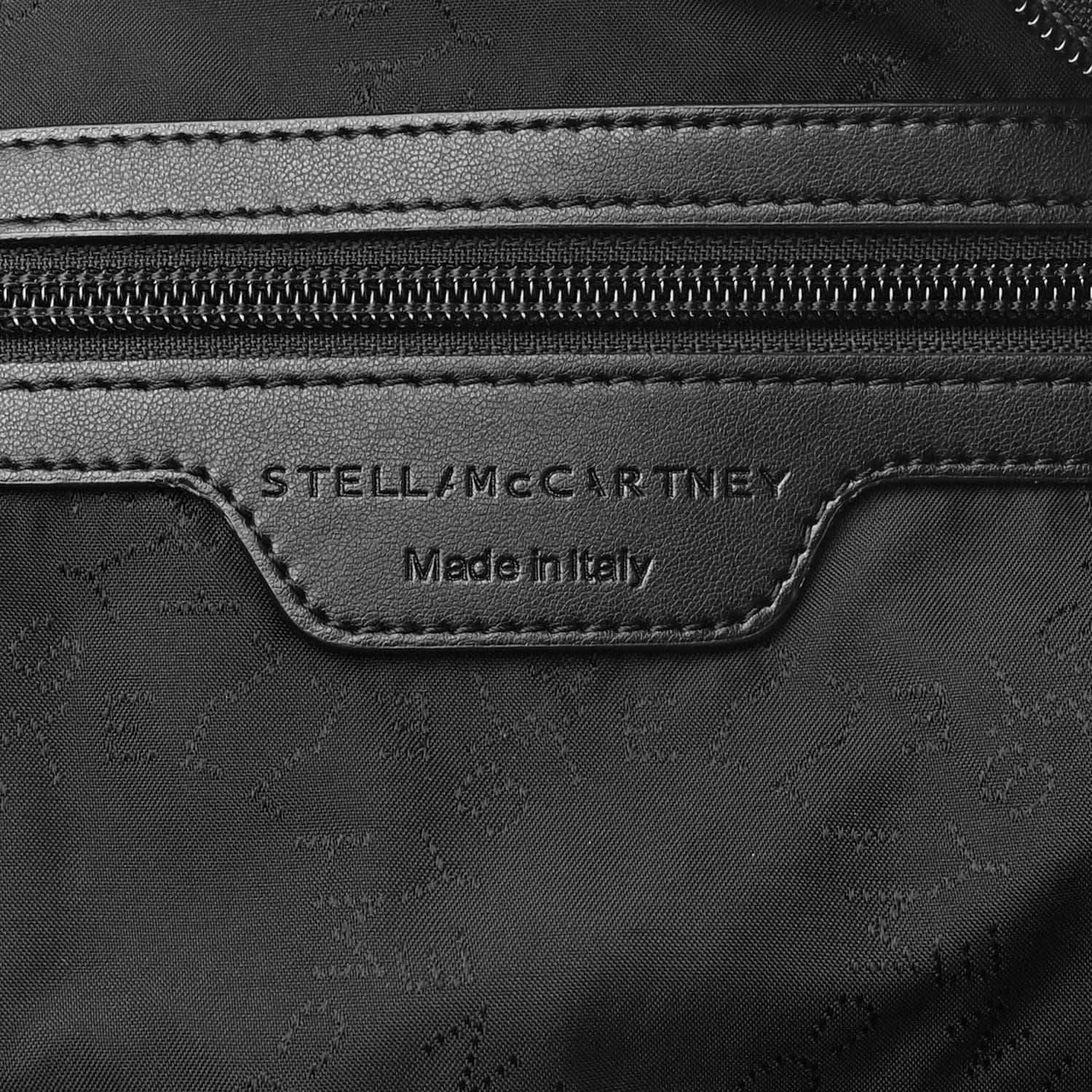 Stella McCartney Nylon Falabella Logo Go Backpack Black White 5 of 8