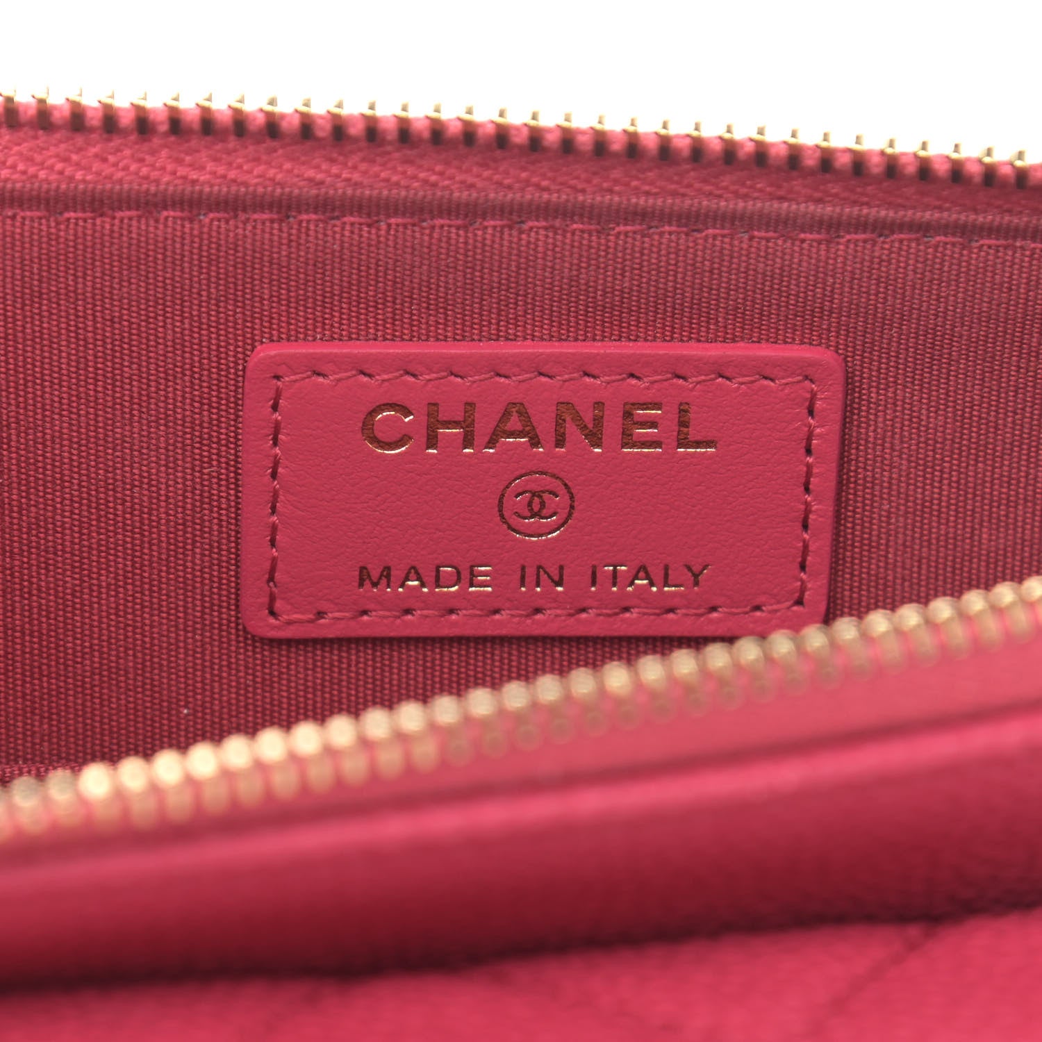 Chanel Caviar Quilted Logo Zip Wallet On Chain WOC Pink 7 of 14