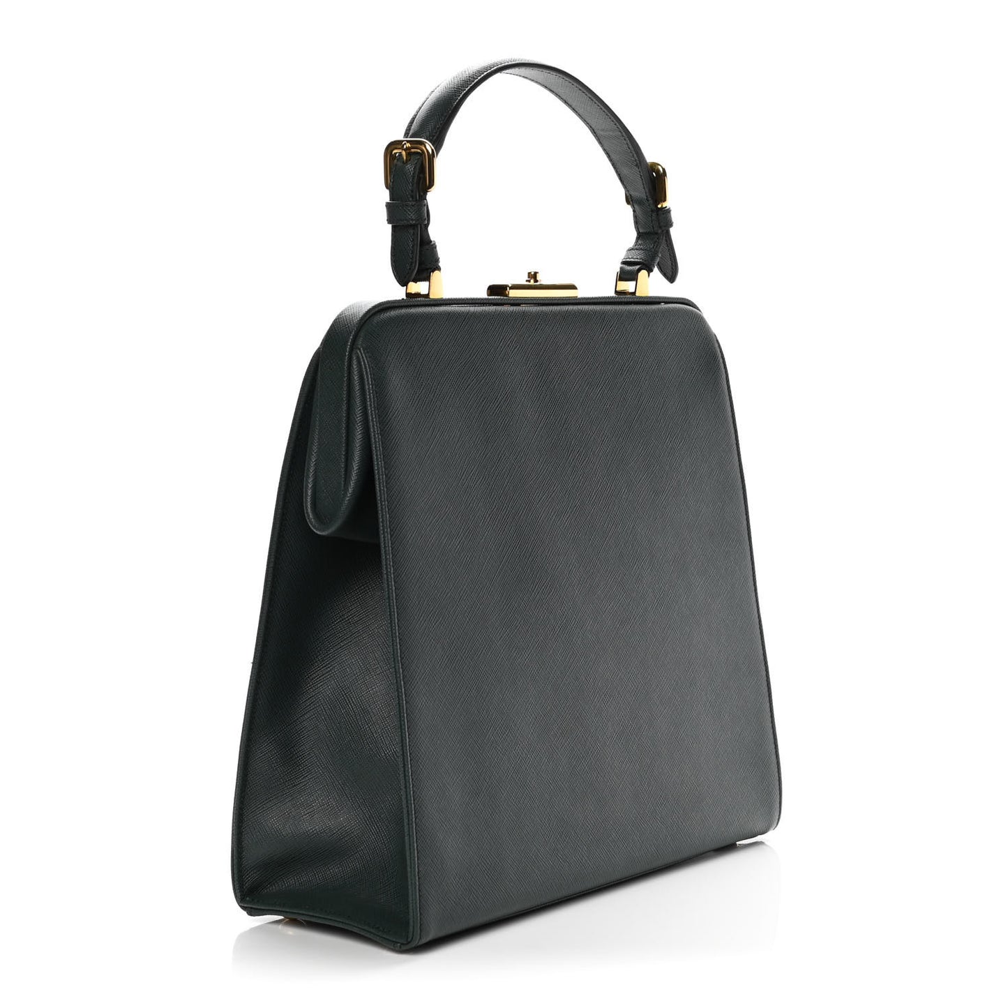 Saffiano Lux Framed Bag Smeraldo