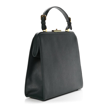 Prada Saffiano Lux Framed Bag Smeraldo 3 of 11