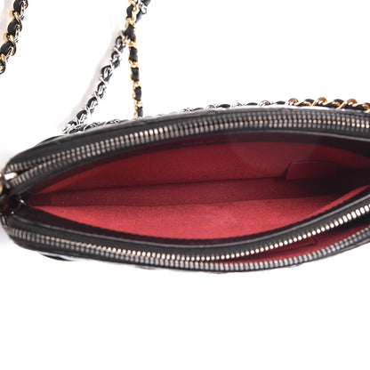 Chanel Aged Calfskin Quilted Small Gabrielle Clutch With Chain Black 6 of 14