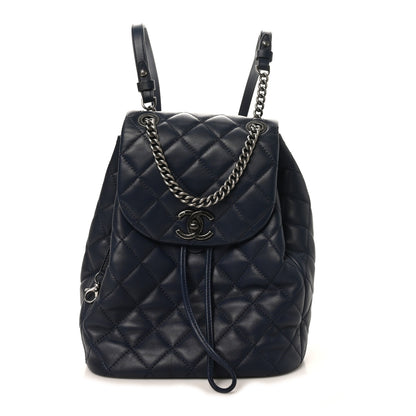 Chanel Lambskin Quilted Daily Supple Backpack Blue 1 of 10