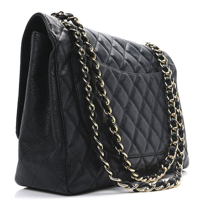 Chanel Caviar Quilted Maxi Single Flap Black 3 of 11