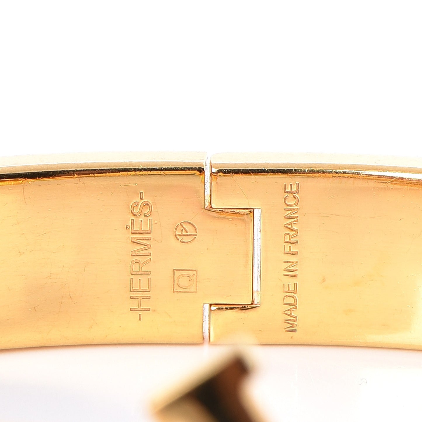 Enamel Narrow Clic Clac H Bracelet PM Jaune Madras