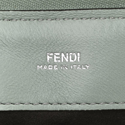 Fendi Shiny Nappa Trapuntata Small DotCom Click Top Handle Chain Satchel Light Blue 7 of 11