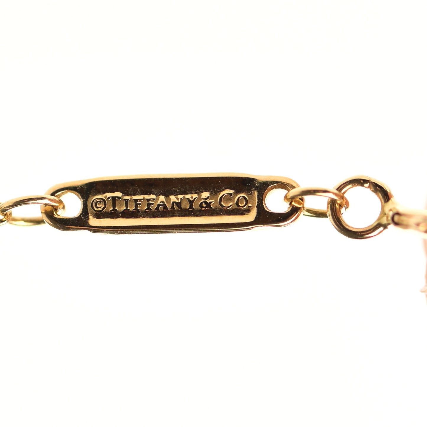 18K Yellow Gold Diamond Tiffany T Two Open Horizontal Bar Pendant