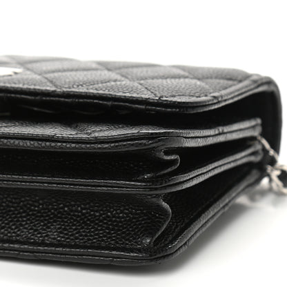 Chanel Caviar Quilted Mini Wallet On Chain WOC Black 11 of 12