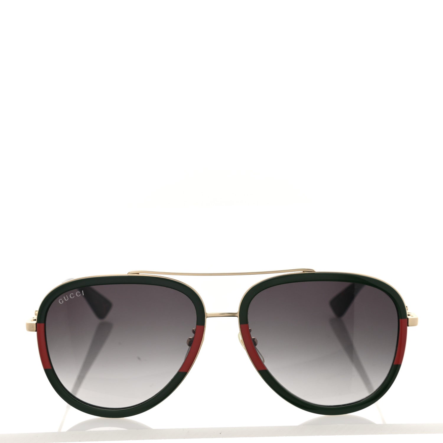 Gucci Web Aviator Sunglasses GG0062S Green Red 2 of 8