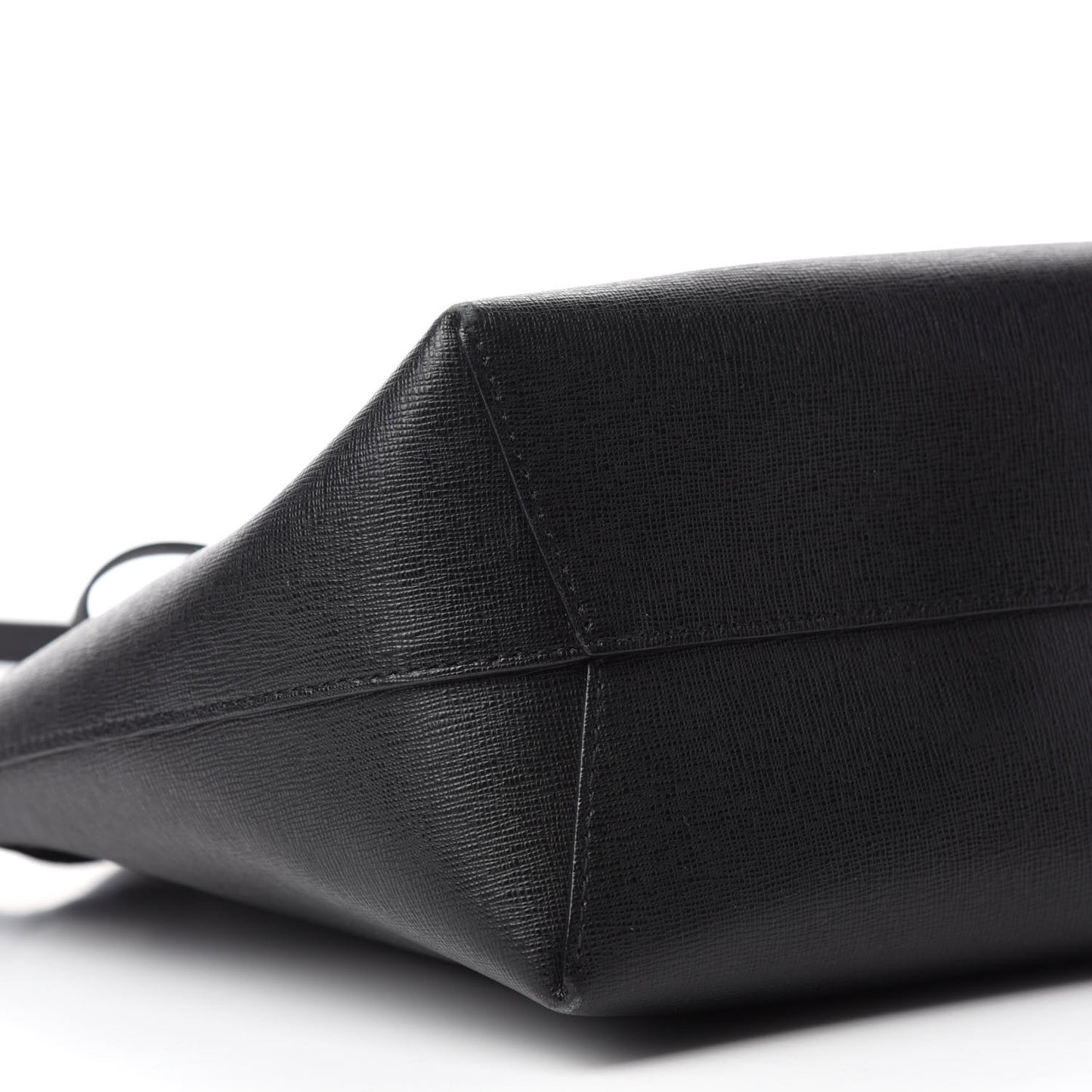 Saffiano Mini Bucket Bag Black Flamma