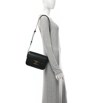 Celine Shiny Calfskin Medium Triomphe Black 2 of 11