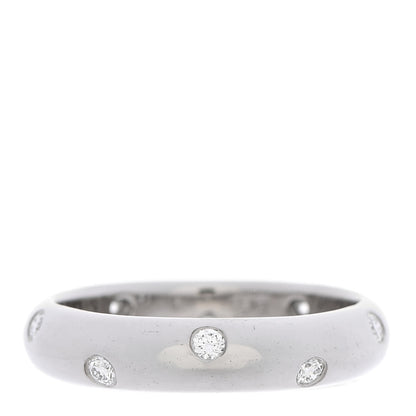 Tiffany Platinum Diamond 4mm Etoile Band Ring 53 6.5 1 of 5