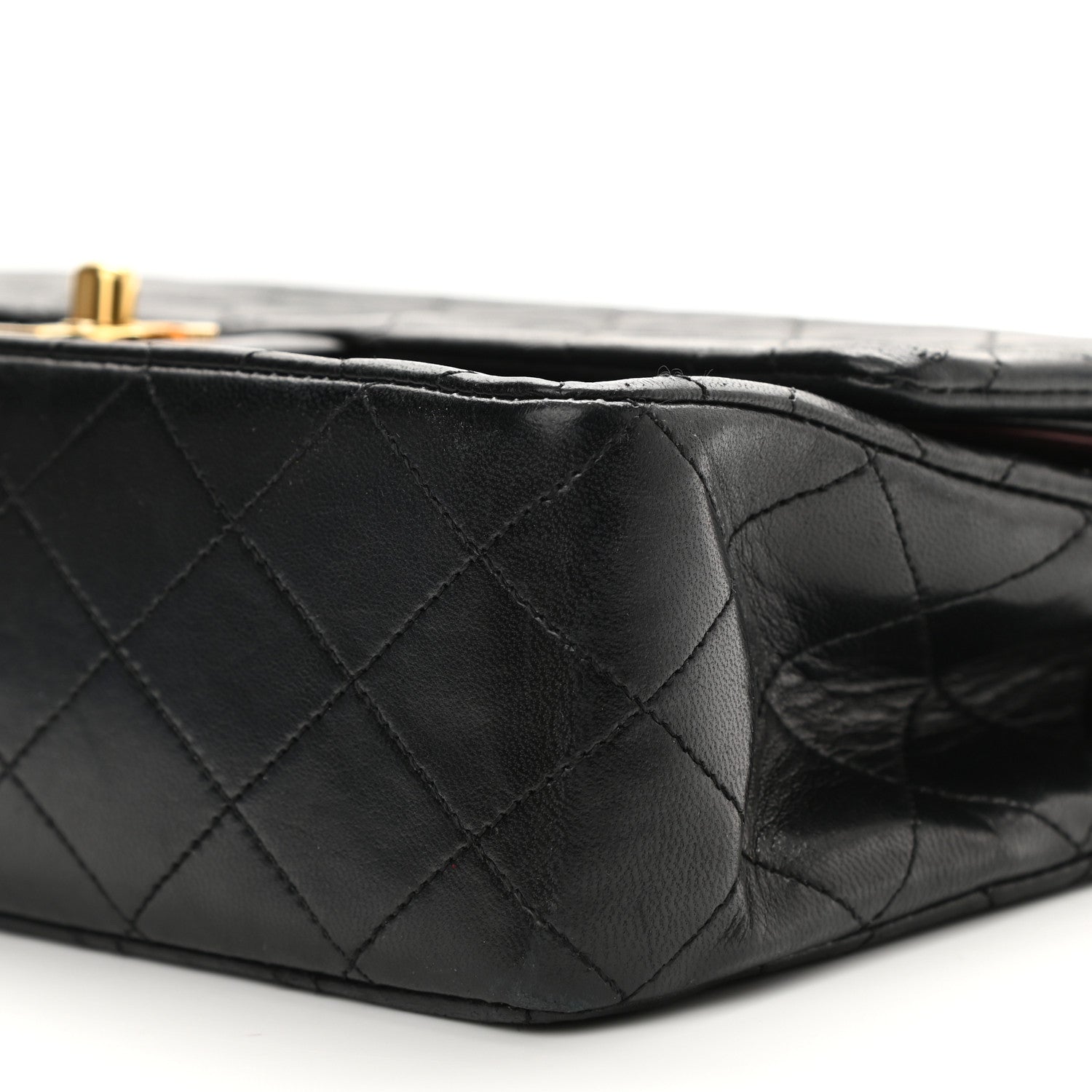 Chanel Lambskin Quilted Medium Double Flap Black 10 of 14