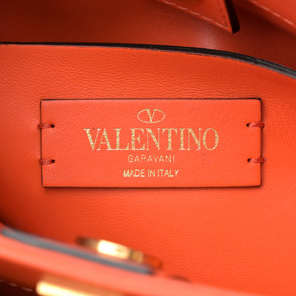 Valentino Garavani Wool Woven Small Roman Stud The Handle Bag Titian 6 of 16