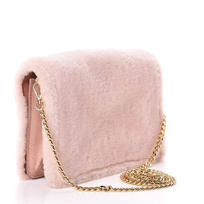 Miu Miu Shearling Goatskin Shoulder Bag 3 of 11