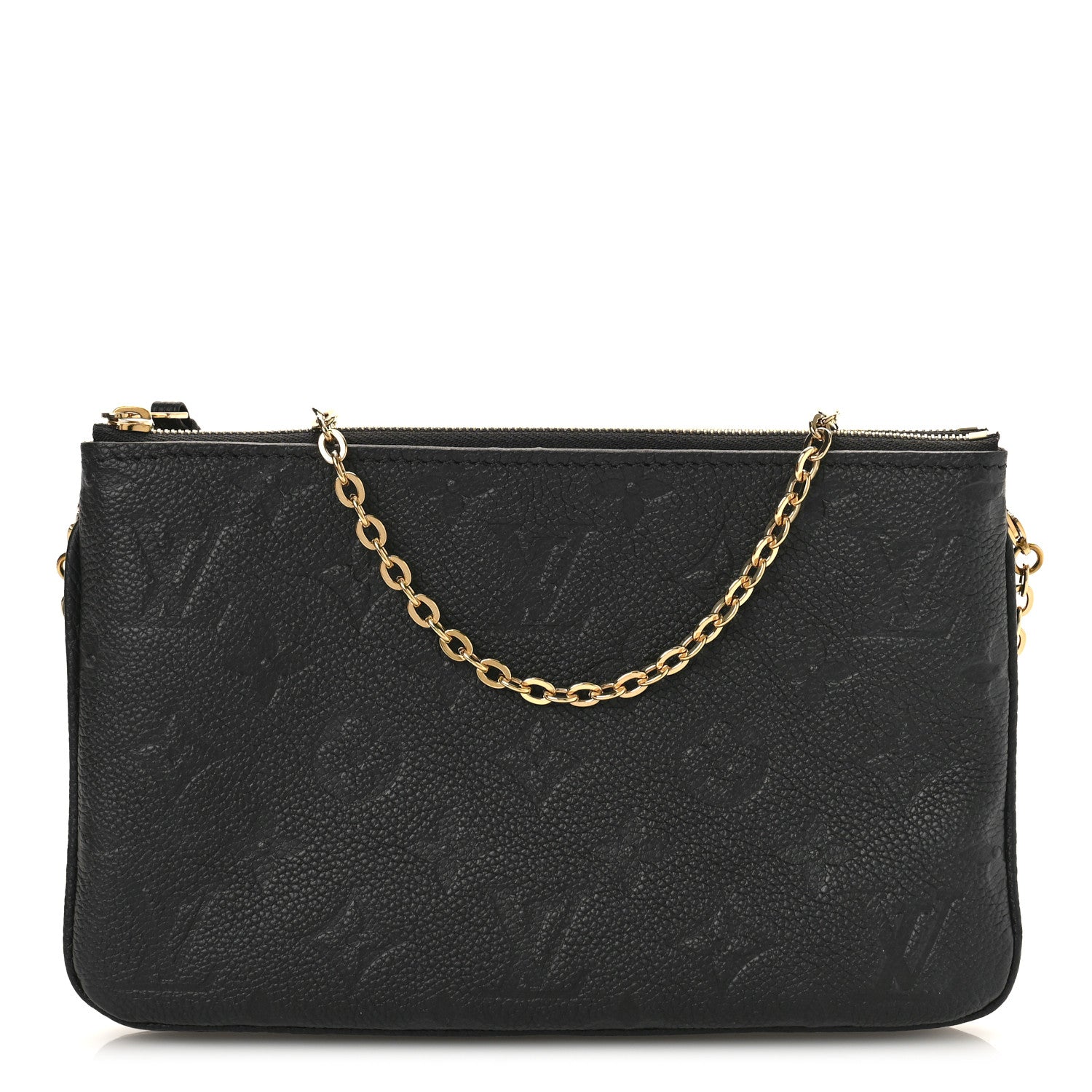 Louis Vuitton Empreinte Double Zip Pochette Black 1 of 9