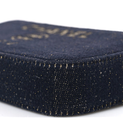 Chanel Canvas Small Deauville Clutch With Chain Navy 11 of 12