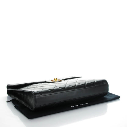 Chanel Lambskin Quilted Briefcase Laptop Bag Black 4 of 8