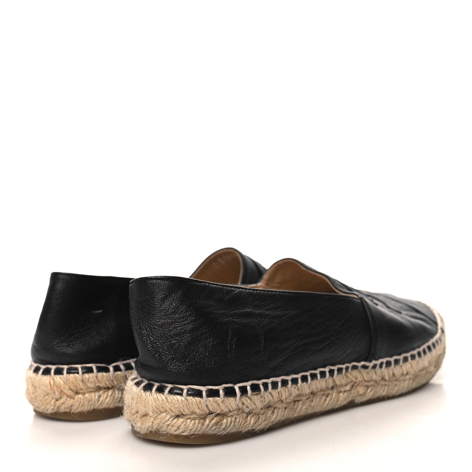 Chanel Lambskin CC Espadrilles 39 Navy Black 4 of 10