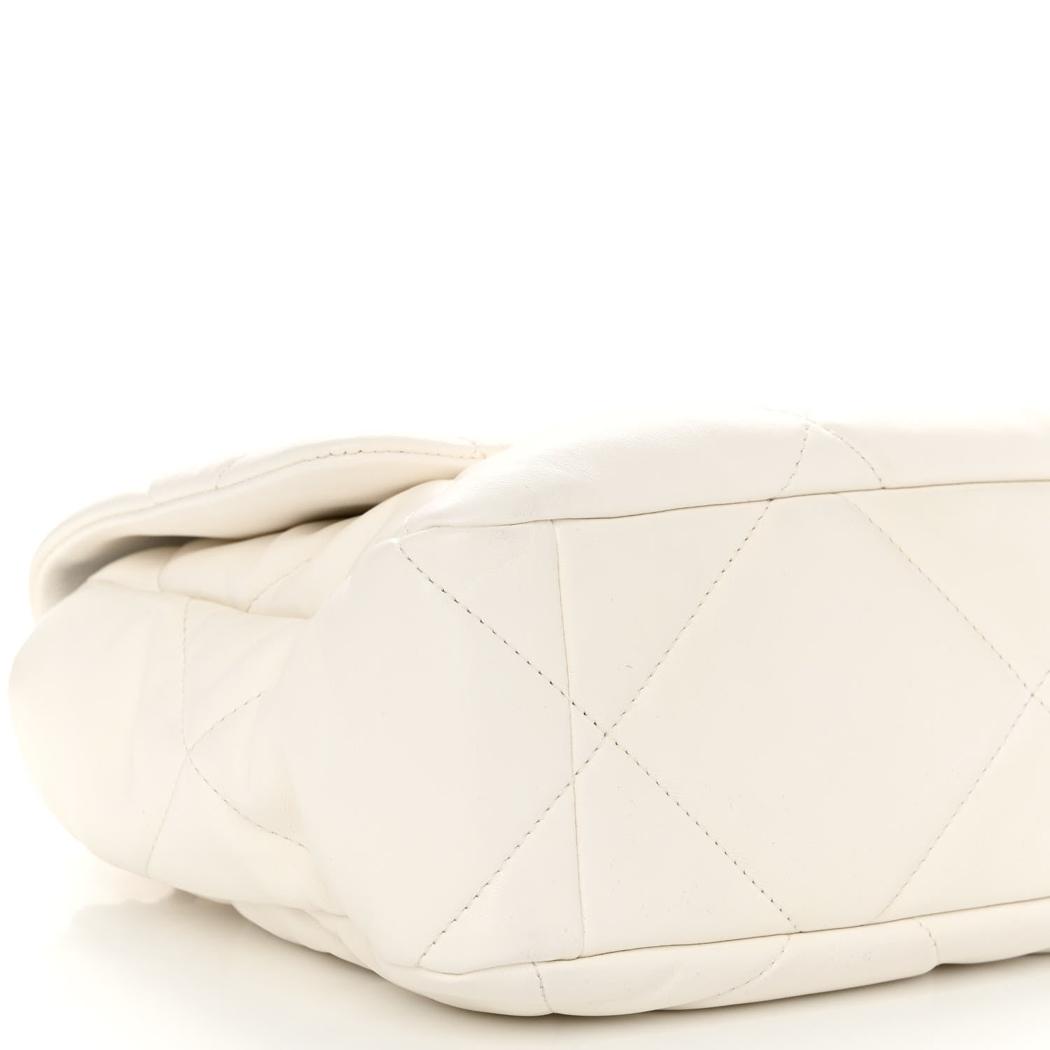 Chanel Lambskin Quilted Large Chanel 19 Flap White 9 of 10