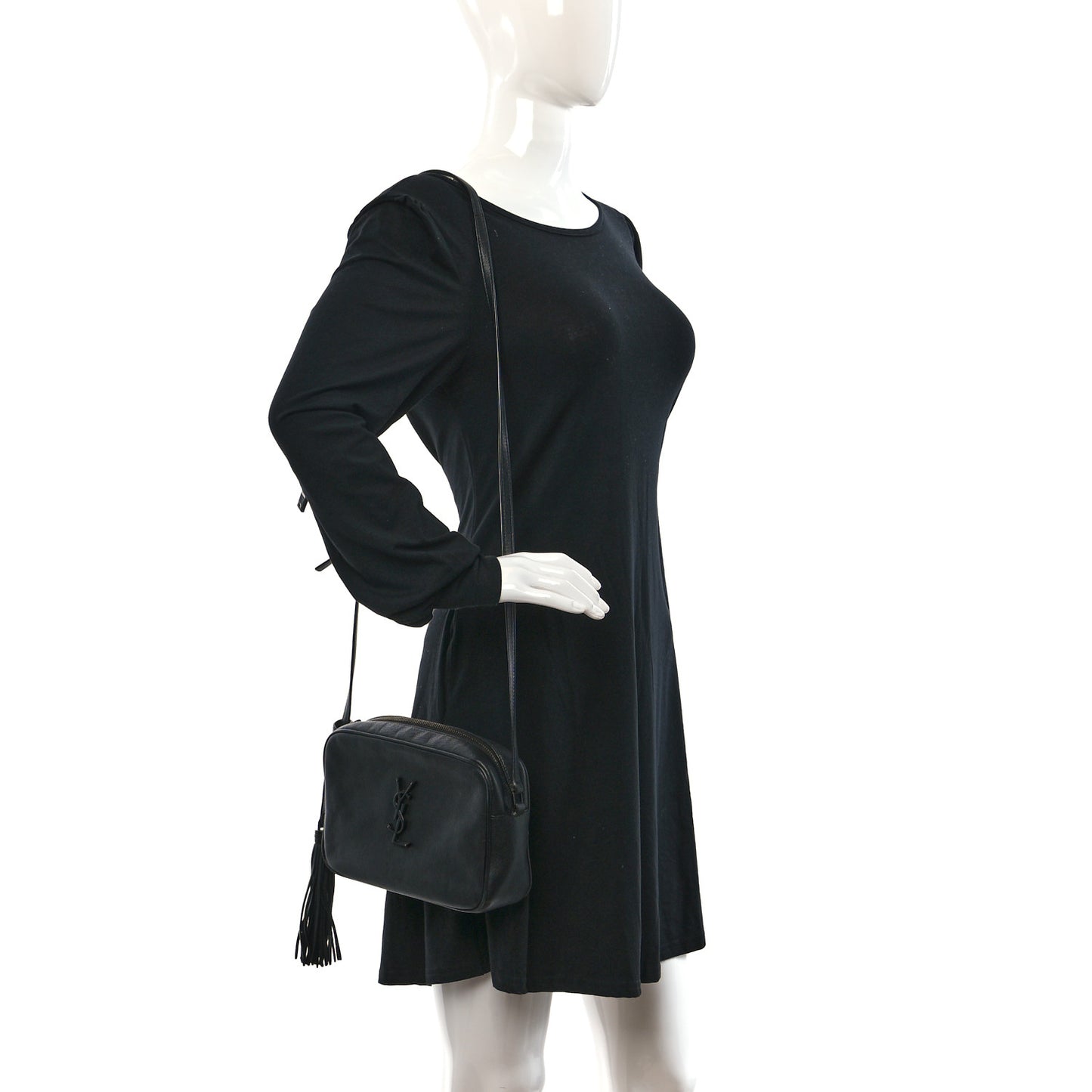 Lambskin Monogram Lou Camera Bag Black