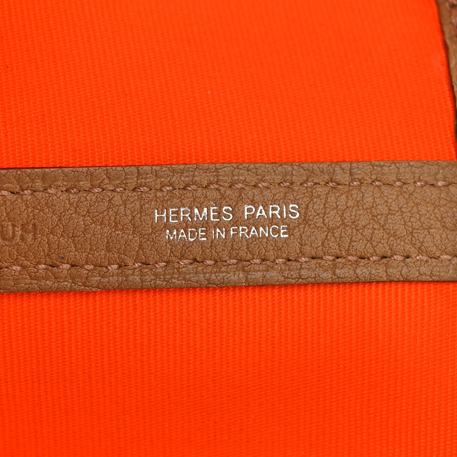 Hermes Toile Militaire Vache Country Garden Party 36 MM Orange Chai 6 of 8