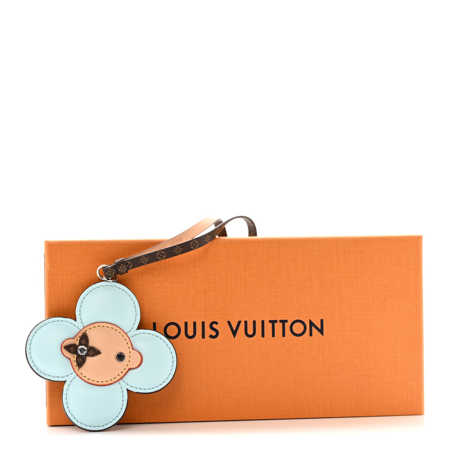 Calfskin Monogram Vivienne Strap Bag Charm Light Blue