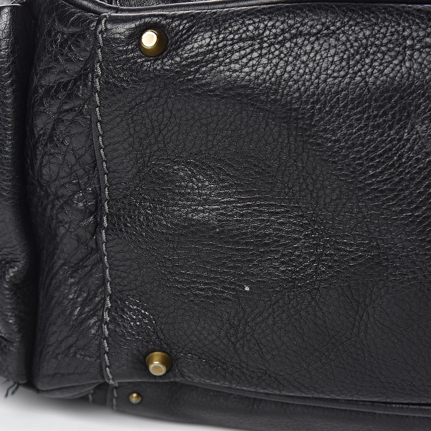 Calfskin Paddington Satchel Black