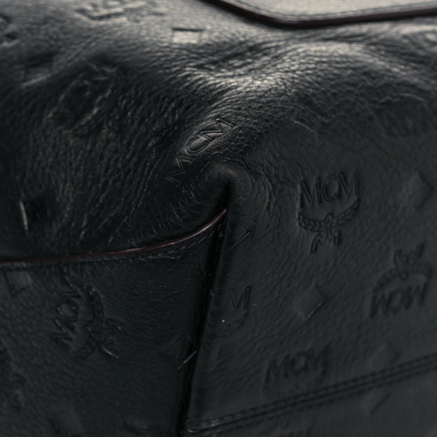 MCM Calfskin Ottomar Monogram Large Klara Hobo Black 10 of 14