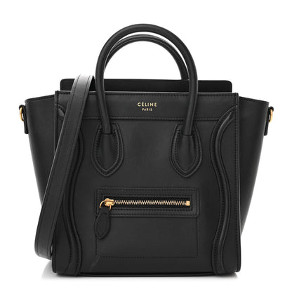 Celine Smooth Calfskin Nano Luggage Black 1 of 12