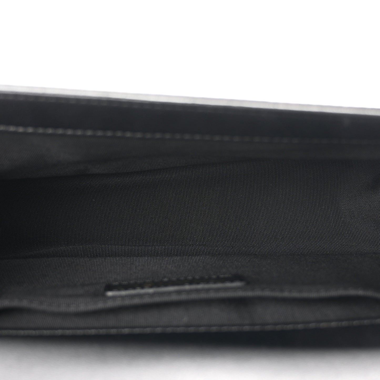 Calfskin Chevron Quilted Medium Boy Flap Black