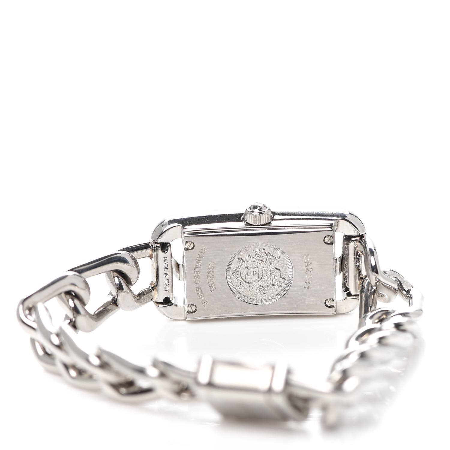 Hermes Stainless Steel Diamond 17mm Nantucket Jete De Diamants Quartz Watch 4 of 5