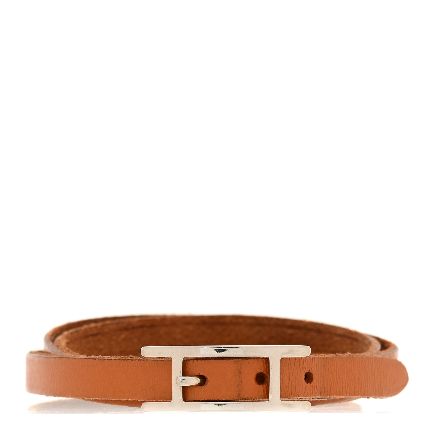 Hermes Barenia Hapi 3 MM Triple Tour Bracelet Fauve 1 of 6