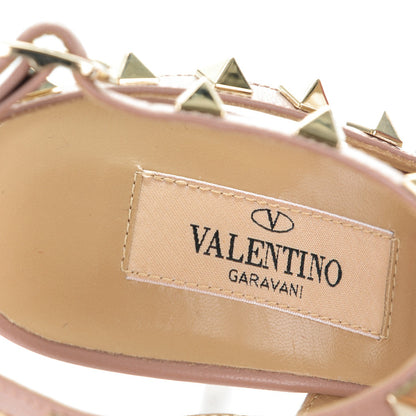 Valentino Garavani Patent Rockstud Ankle Strap Pumps 35.5 Poudre 7 of 7