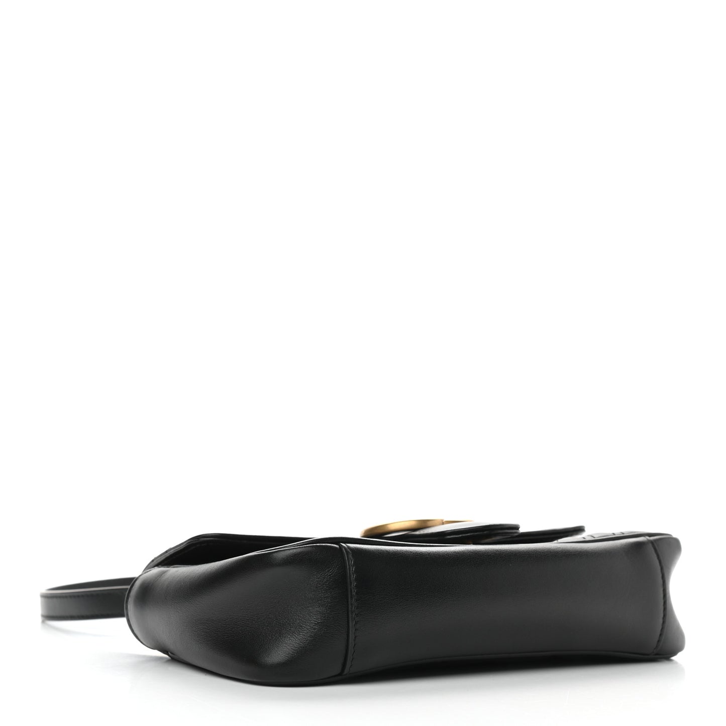 Calfskin Matelasse Mini GG Marmont Shoulder Bag Black