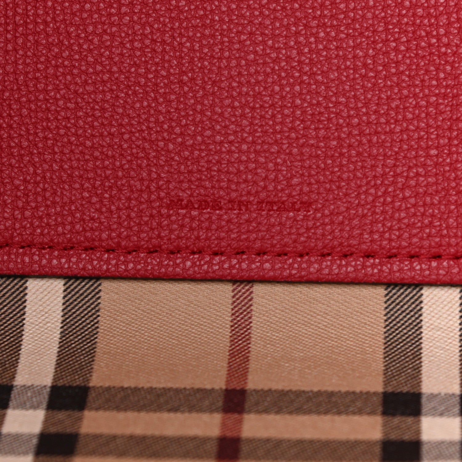 Burberry Haymarket Check Medium Reversible Tote Red 10 of 16