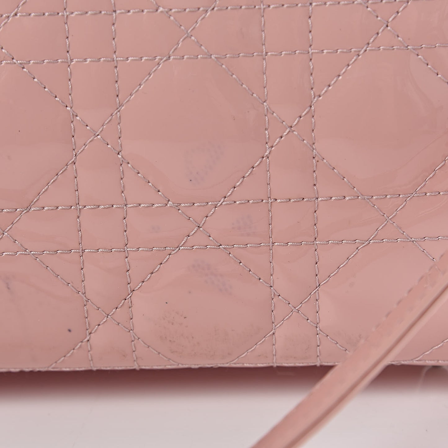 Patent Cannage Large Lady Dior Light Pink
