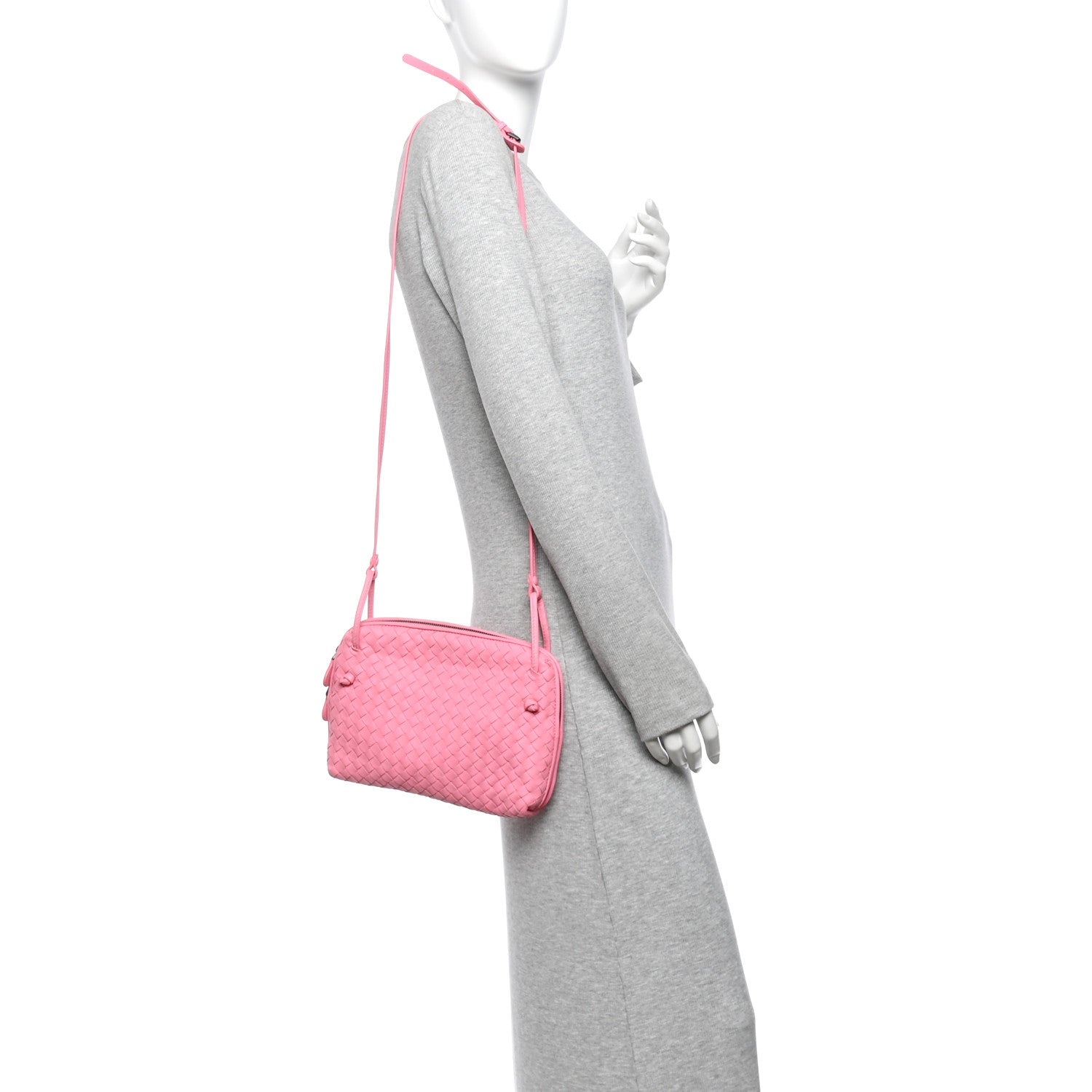 Bottega Veneta Nappa Intrecciato Nodini Bag Pink 2 of 14
