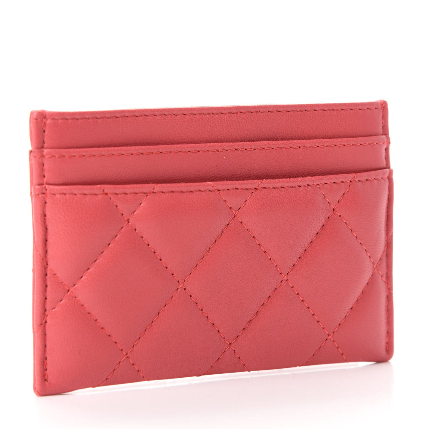 Lambskin Lucky Charms Card Holder Pink