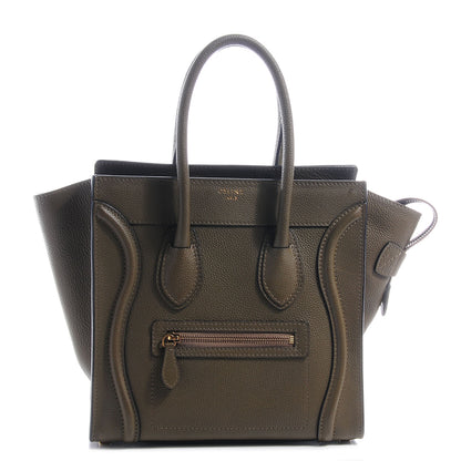 Celine Drummed Leather Micro Luggage Bag Jungle 1 of 9