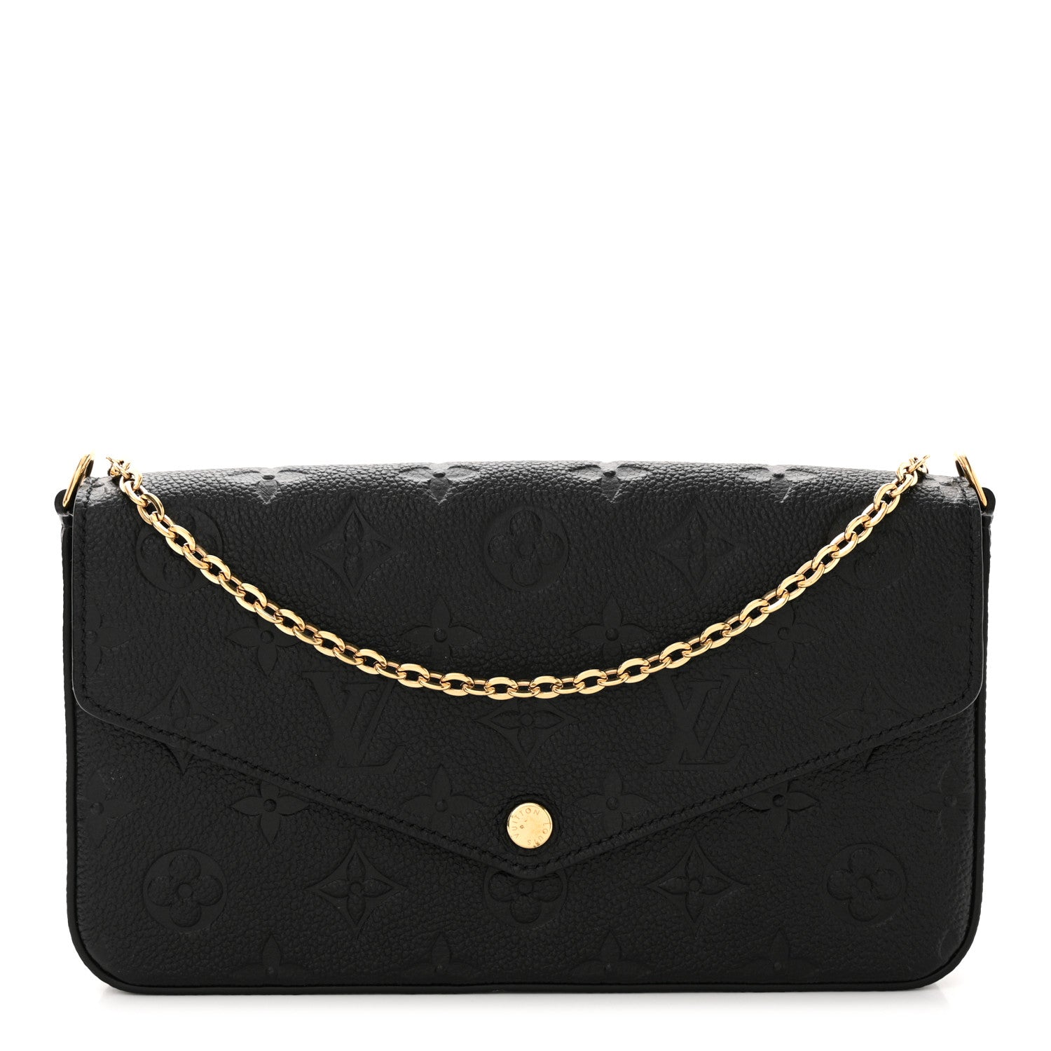 Louis Vuitton Empreinte Pochette Felicie Chain Wallet Black 1 of 10