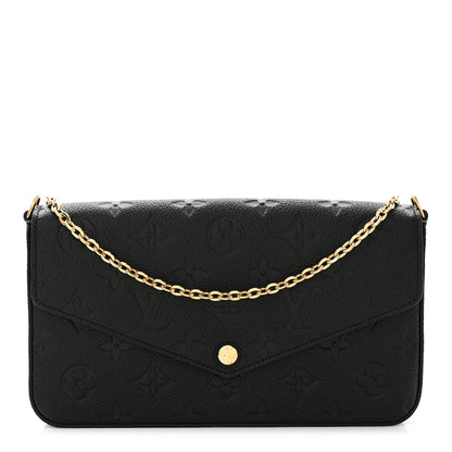Louis Vuitton Empreinte Pochette Felicie Chain Wallet Black 1 of 10