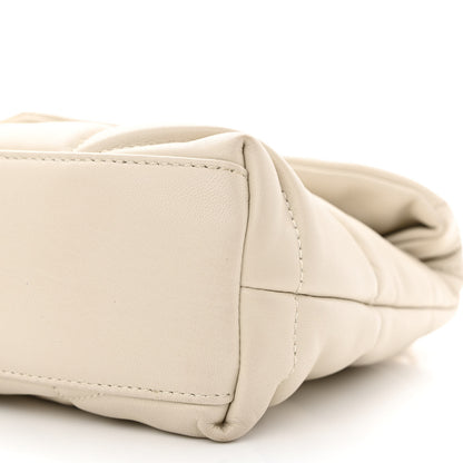 Saint Laurent Lambskin Quilted Toy Loulou Puffer Monogram Chain Satchel Crema Soft 10 of 12