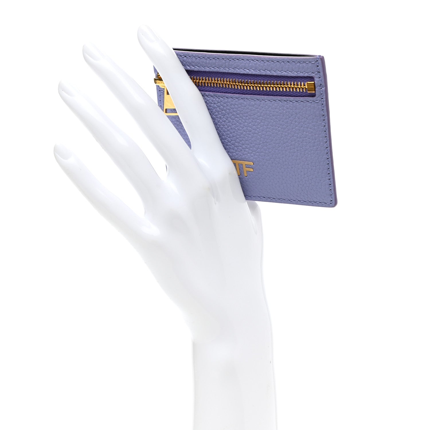 Tom Ford Grained Calfskin Card Holder Purple 2 of 6