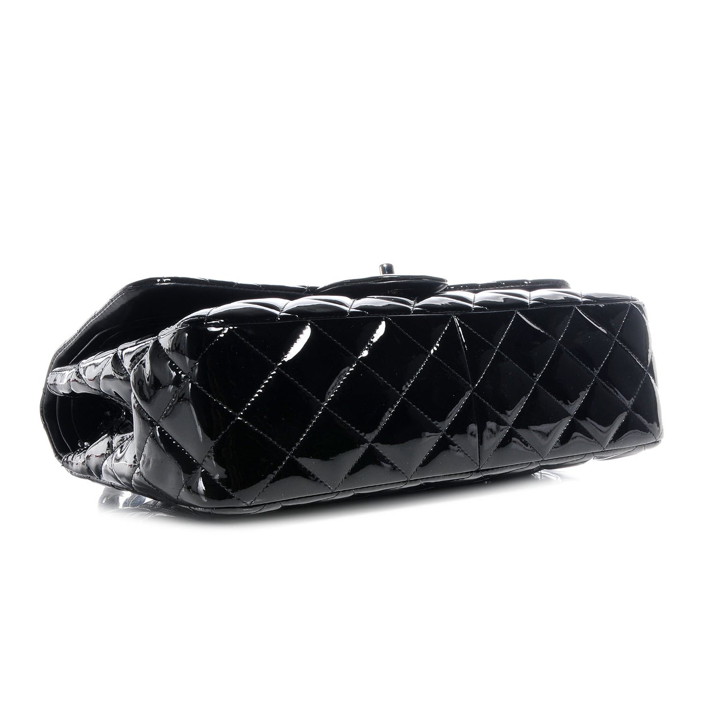 Patent Jumbo Double Flap Black