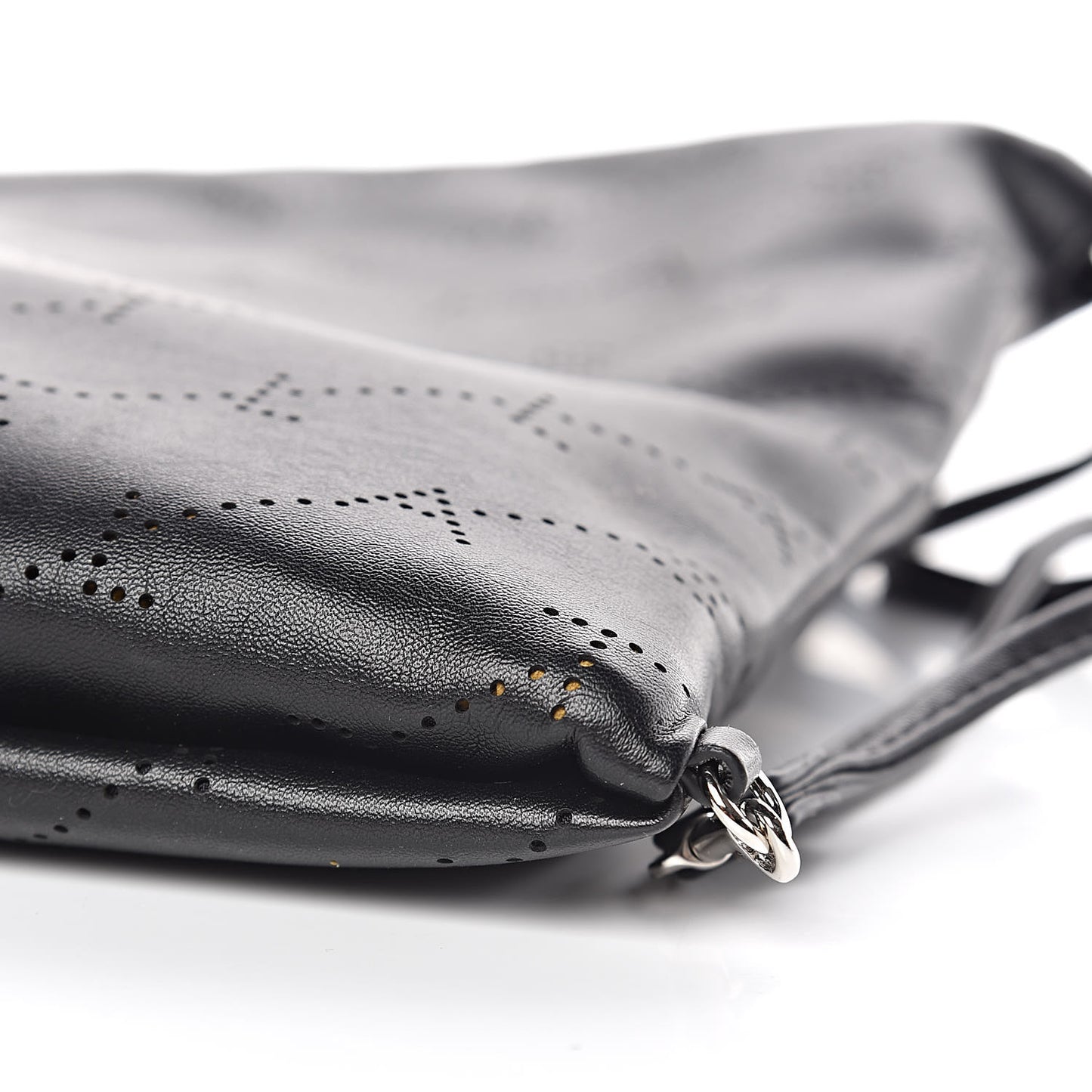 Eco Alter Nappa Perforated Logo Mini Drawstring Backpack Black