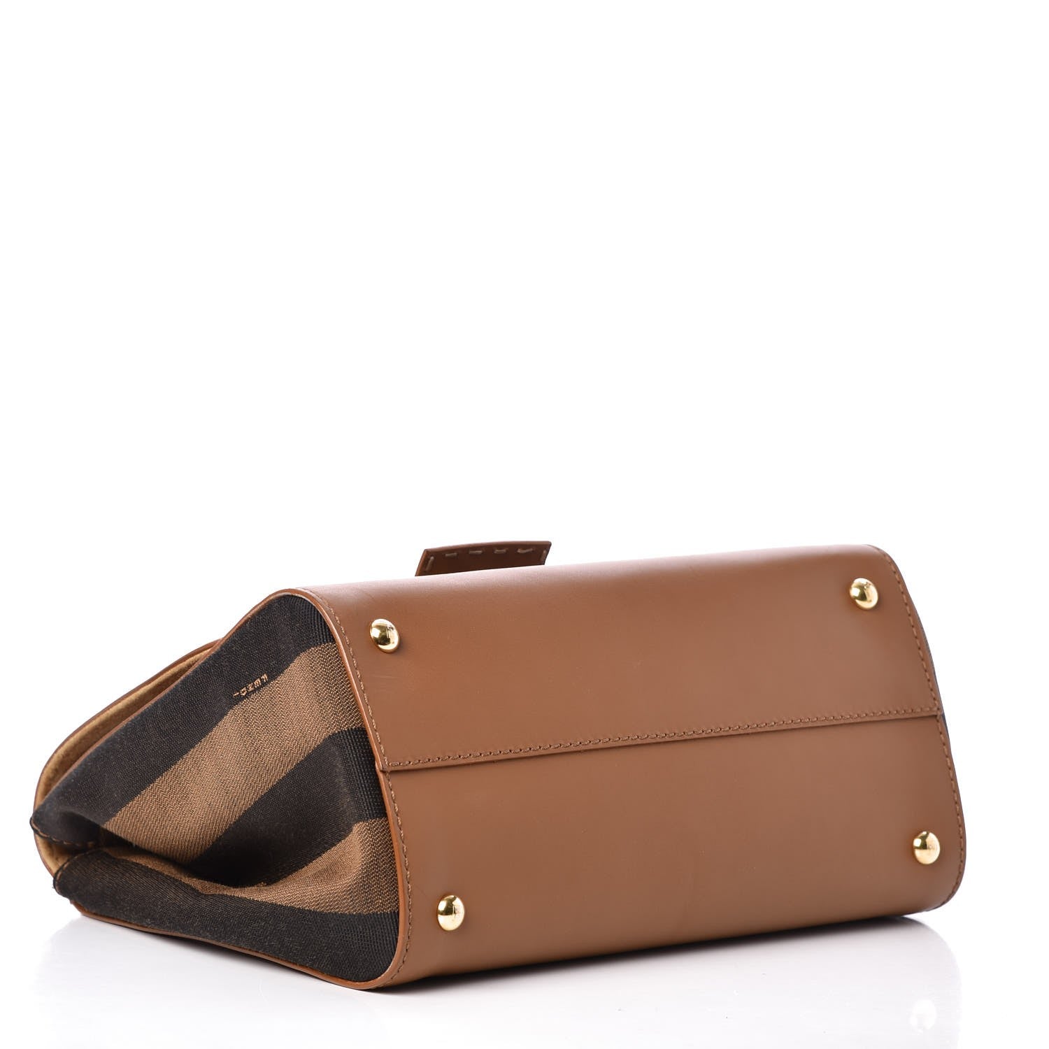 Fendi Pequin Cuoio Vegetale Silvana Top Handle Bag Cuoio Tobacco Vacchetta 5 of 9