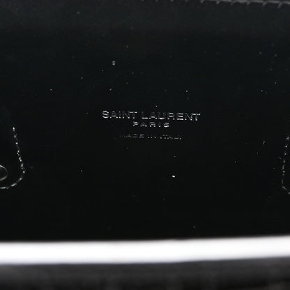 Saint Laurent Calfskin Crocodile Embossed Baby Sac De Jour Black 6 of 9