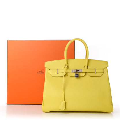 Hermes Epsom Birkin 35 Lime 11 of 11
