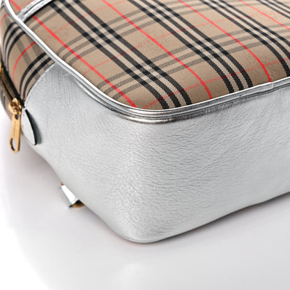 Burberry Smooth Calfskin 1983 Knight Check Link Backpack Silver 8 of 9